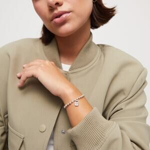 UNO de 50 Silver Beaded Charm Bracelet